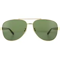 Gucci Sunglasses GG0528S 009 Gold and Havana Crystal Green