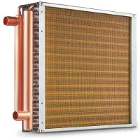 Vevor 16" x 16" värmeväxlare vatten till luft 3-rads 3/8" kopparportar 193 fenor
