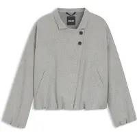 BOSS Regular-fit jacket in stretch sharkskin