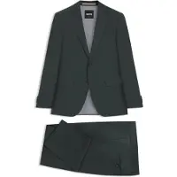 BOSS Two-piece regular-fit suit in stretch cloth