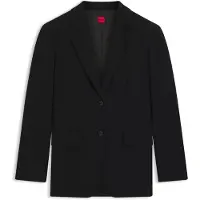 HUGO Regular-fit blazer in stretch crepe