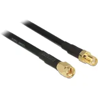 DeLOCK antennkabel SMA hane till SMA hona CFD/RF200 15 m låg dämpning