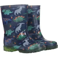 Mountain Warehouse Barn/Kids Splash Enhörning Och Regnbåge Ljus Upp Wellington Stövlar (Marinblått)