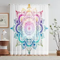 Household supplies MH 2 Delar HD Digital Mandala Blomtryckt Fönsterskärm Heminredningsstil Dekorativt Vardagsrum Sovrum Stånggardin Ef W52H63inchW132H160cm