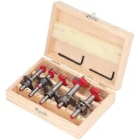 TOMTOP JMS 5 st Justerbart Forstnerborrsats Volframstål Titannitridbelagt Arbetsborrar 15mm?35mm