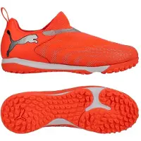 Puma Future 9 Match Laceless Mid + TT Unleashed - Röd/White/Svart/Silver Barn - Turf (TF), storlek 38½