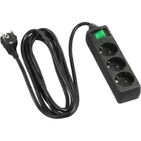 Hama 00223004, 3 AC-utgångar, 1,4 m, Kabel, Svart, 355 mm, 95 mm