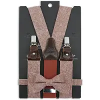 Sir Redman Hängslen Combination Pack Groom Stylish Burgundy Orange Röd
