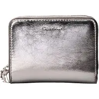 Calvin Klein Metallic Monogram Zip Wallet