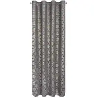 Eurofirany mjuk sammetsgardin ARETA med boho-mönster / 200 g/m2 / 140x250 / sandfärgad