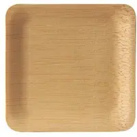 Papstar 88035, Tallrik, Torg, Bamboo, Självtorkning, Monokromatiskt, 10 styck