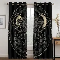 Household supplies MH Tarot Mancha Andlig Lyx Mörkläggningsgardiner för Sovrum Vardagsrum Badrum Kök Dörr Hög Skuggning Ny Mode W55 X H120cm X 2&Grommet Top