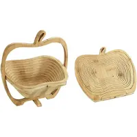 Maximex fruktkorg i bambu, vikbar, Ø 22,5 x 30 cm