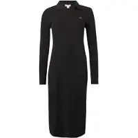 Calvin Klein Woven Monologo Rib Midi Dress