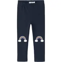 Name it Leggings - Svett - NmfDavina - Marinblå Kavaj/Rainbow - - 3 år (98) - Leggings