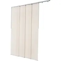 Vevor Panelgardiner, Utdragbara skenor från 116 cm till 218 cm B, Kantklippbara panelgardiner upp till 243 cm H, Justerbara vertikala panelgardiner för skjutdörrar, altandörrar, Rumsavdelare, Ljusbrun