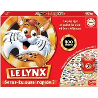Educa Le Lynx 400 Images, Educa, Jeu de société Famille et Enfants, Renforce la mémoire visuelle et les réflexes, dès 6 Ans (16042) röd
