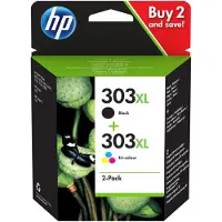 HP 303 XL Tri Color & Svart bläck 2-pack