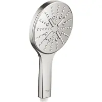 GROHE Rainshower SmartActive 130, Handhållet duschmunstycke, Stål, Vägg, 9,5 l/min, 13 cm