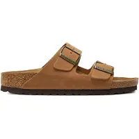 Birkenstock - Sandaler och flip-flops dam - Arizona Oiled Leather Narrow Cognac för Unisex - Storlek 36 - Brun
