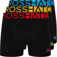 Crosshatch Herr Dumas Boxer Shorts (3-pack) (Svart)