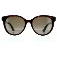 Gucci runda damsolglasögon Havana med grön och rödbrun gradient