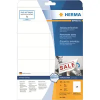 Herma Avtagbara etiketter A4 | 105 x 42,3mm | 5081 | vit | 350st