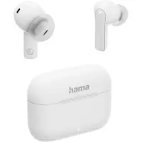 Hama Passion Clear II In Ear hörlurar Bluetooth Vit Brusreducering Laddningsfodral Telefon