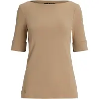 Ralph Lauren Långärmade T-shirts JUDY-ELBOW SLEEVE-KNIT kvinnor - Beige - EU S