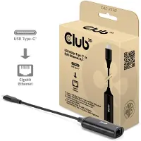 Club 3D CAC-2530 USB-C Adapter [1x USB-C 5 Gbps - 1x RJ45 hona] Svart Slimline 24.5 cm