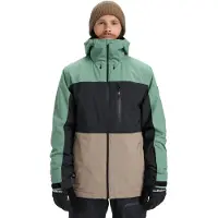 Quiksilver - Skidjackor - Sycamore Block 20k Jacket Dark Ivy för Unisex - Storlek XL - Khaki