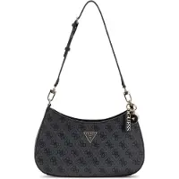GUESS Handväska 'NOELLE II TOP ZIP SHOULDER BAG' antracit / svart