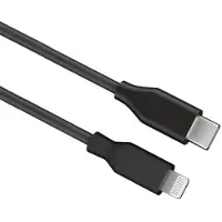 Goobay 39447, 2 m, Blixtlås, USB C, Hankontakt, Hankontakt, Svart