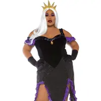 Leg avenue 2 PC Sultry Sea Witch inkluderar Blk/Purple Color
