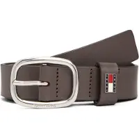 Tommy Hilfiger Tommy Jeans Leather Oval Buckle Logo Plaque Belt