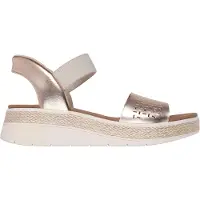 SKECHERS Platta sandaler BOBS SUN RAY STEP ASIDE kvinnor - Guldfärgad - 37