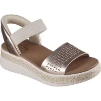 SKECHERS för kvinnor. 114415 Sandalias Slip-ins: BOBS Sun Ray - Step Aside brons (38), 5 till 8 cm, Ingen, Casual