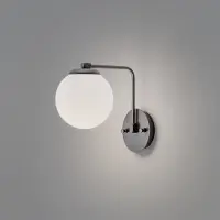 Opviq Vägglampa Daisy , dimbar, Svart, Vardagsrum / matsal, Glas, Vägglampa, vägglampa inomhus