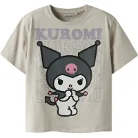Name it T-shirt 'NKFDYKRA KUROMI' taupe / grafit / ljuslila / vit