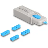 DeLOCK - DisplayPort port blocker - grå, blå (paket om 4)