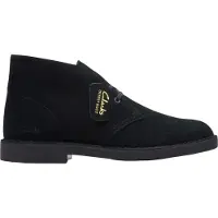 Clarks Svarta Läder Snörstövlar