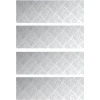 vidaXL Silver Metall 75 x 25 x 0.3 cm Trapstegsmattor Rektangulär
