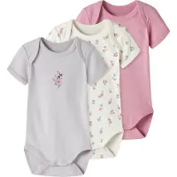 Name it Bodies k/ä - 3-pack - Noos - NbfBody - Jet Stream/med Li - - 2 år (92) - Body K/Ä