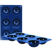 Jamon Form - Ibili - 870033 - Halvsfärform - 6 Håligheter - Blå - Tål frys och diskmaskin