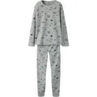Name it Pyjamas marinblå / pastellgul / gråmelerad / orangeröd