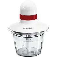 Bosch MMRP1000, 0,8 l, CE, Eurasian, VDE, Röd, Transparent, Vit, Plast, Rostfritt stål, Knappar