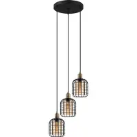 Eglo CHISLE klunga 3xE27 svart/amber