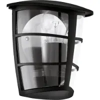Eglo ALORIA utomhus vägglampa i svart epoxylackad aluminium