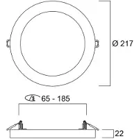 Sylvania LED taklampa START 5in1, dimbar, Vitt / opal, Hall, Syntetmaterial, LED-taklampa