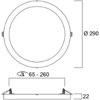 Sylvania LED taklampa START 5in1, dimbar, Vitt / opal, Hall, Syntetmaterial, LED-taklampa